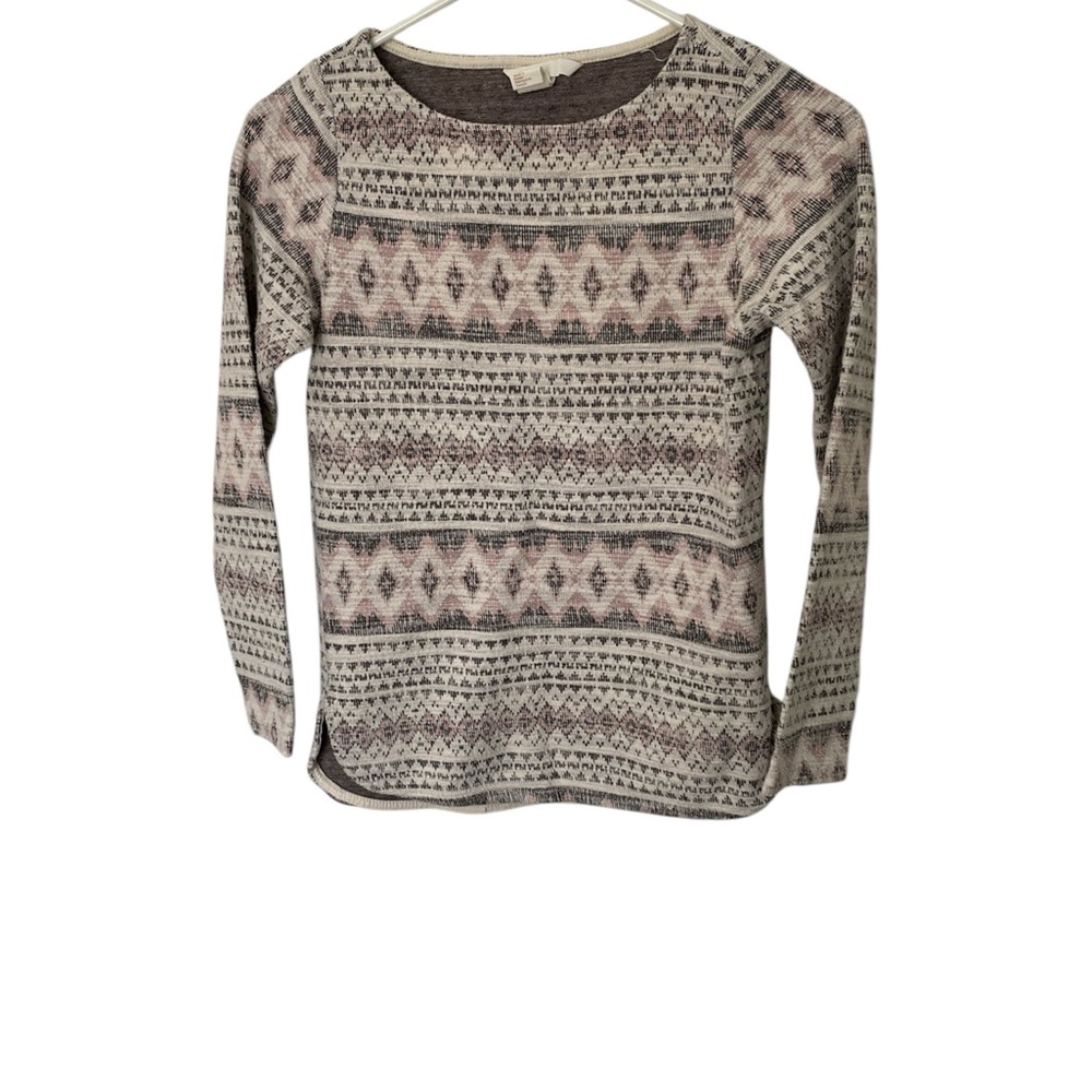 H&M Long Sleeve Patterned Tee women’s XS